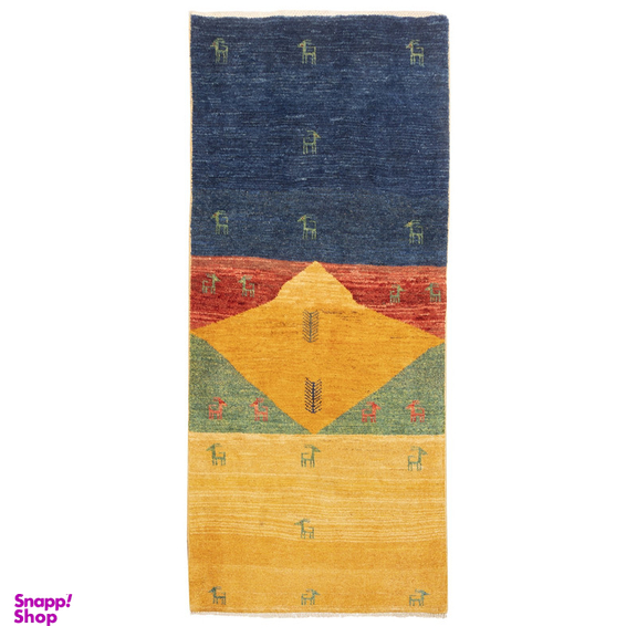 گبه دستباف کناره سی پرشیا کد 129255 سایز 199x90 سانتی متر