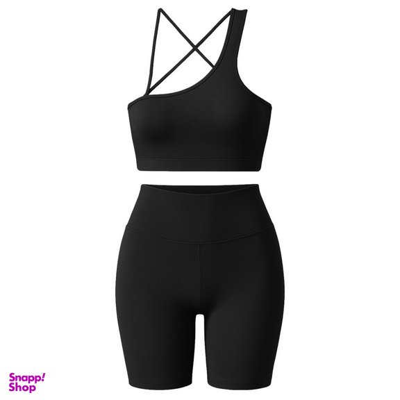 ست نیم تنه و شلوارک ورزشی زنانه ماییلدا مدل 5409-7106