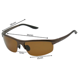 عینک آفتابی مردانه پلیس مدل UV400 POLICE 8333 رنگ قهوه ای