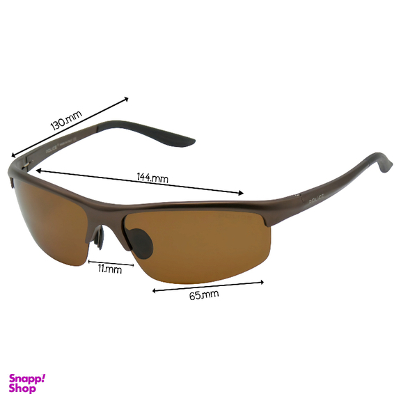 عینک آفتابی مردانه پلیس مدل UV400 POLICE 8333 رنگ قهوه ای