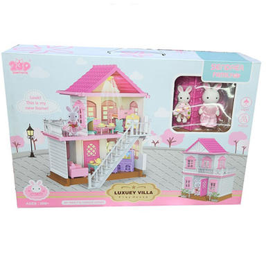 عروسک دخترانه مدل خرگوش خانه دو طبقه کد 8816