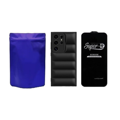 کاور گوشی موبایل مدل M-B PUFFER مناسب برای سامسونگ Galaxy S25 Ultra به همراه محافظ صفحه نمایش SuperD