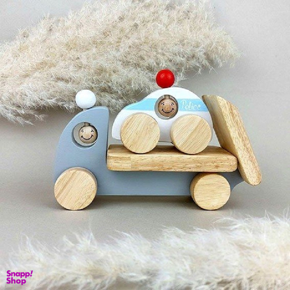 اسباب بازی نیمو چوبک مدل کامیون حمل ماشین پلیس کد 37236