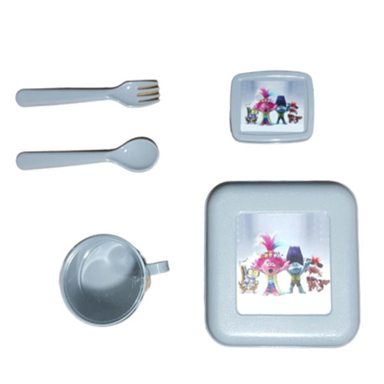 سرویس 5 تکه ظروف غذاخوری کودک مدل ترول ها