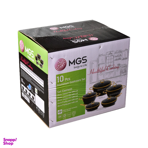 سرویس پخت و پز 10 پارچه فورج ام جی اس مدل ماربل