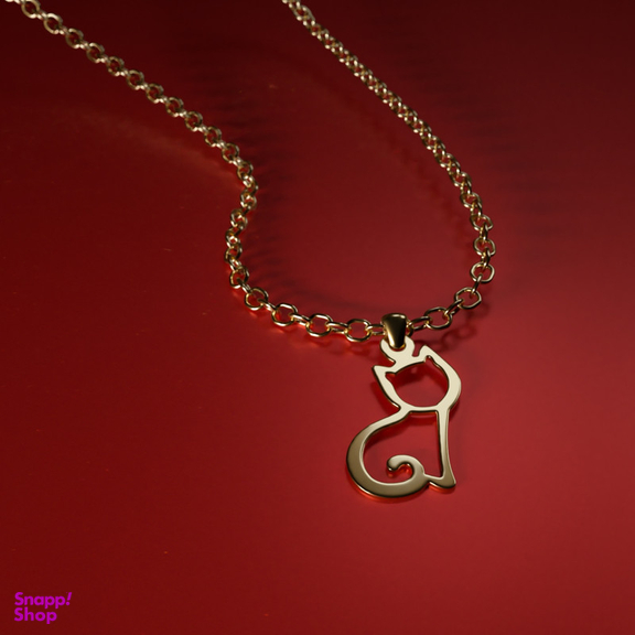 آویز گردنبند طلا 18 عیار زنانه مدوپد مدل گربه کد kc18680