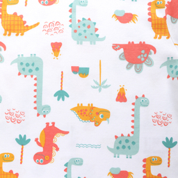 ست بلوز و شلوار طرح دایناسور کد 24204 رنگ نارنجی