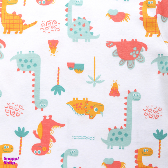 ست بلوز و شلوار طرح دایناسور کد 24204 رنگ نارنجی