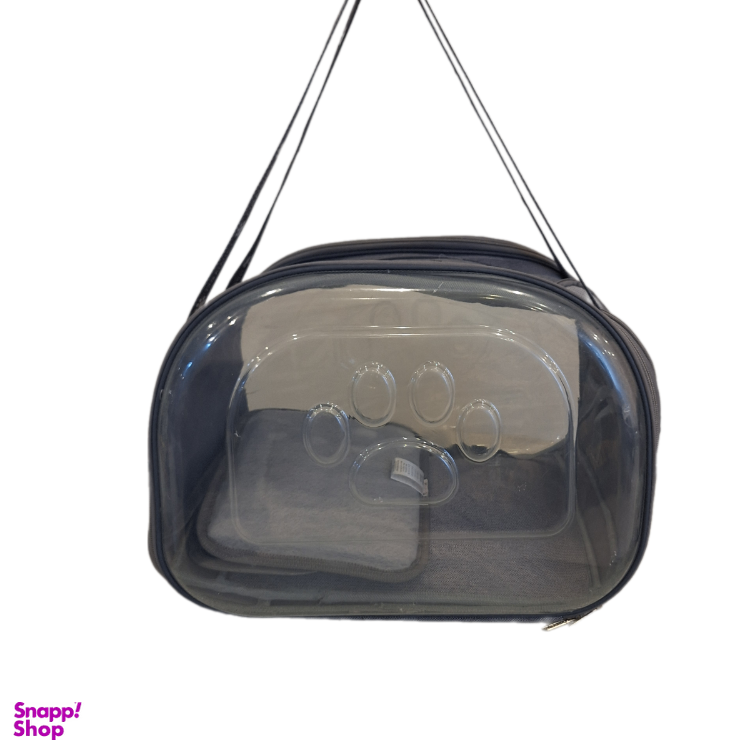 کیف حمل سگ و گربه مدل طلق دار zebra سایز L