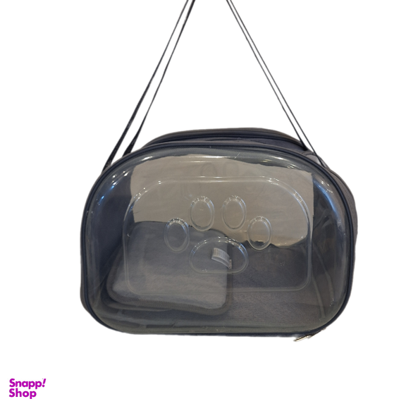 کیف حمل سگ و گربه مدل طلق دار zebra سایز L