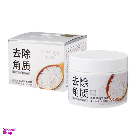 اسکراب صورت و بدن بایوآکوا مدل برنج حجم 140 میلی لیتر