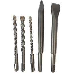 مته و قلم چهار شیار ساختمانی آ ا گ مدل SDS-PLUS مجموعه 5 عددی