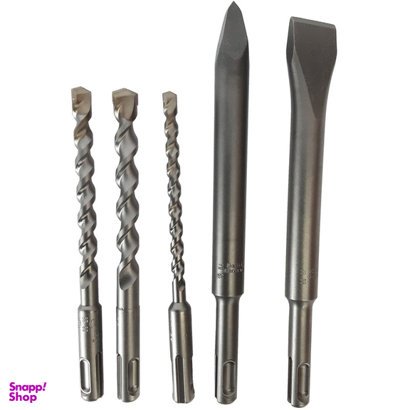 مته و قلم چهار شیار ساختمانی آ ا گ مدل SDS-PLUS مجموعه 5 عددی