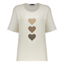 تیشرت آستین کوتاه زنانه باینت مدل 2261797 رنگ کرم