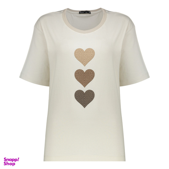 تیشرت آستین کوتاه زنانه باینت مدل 2261797 رنگ کرم