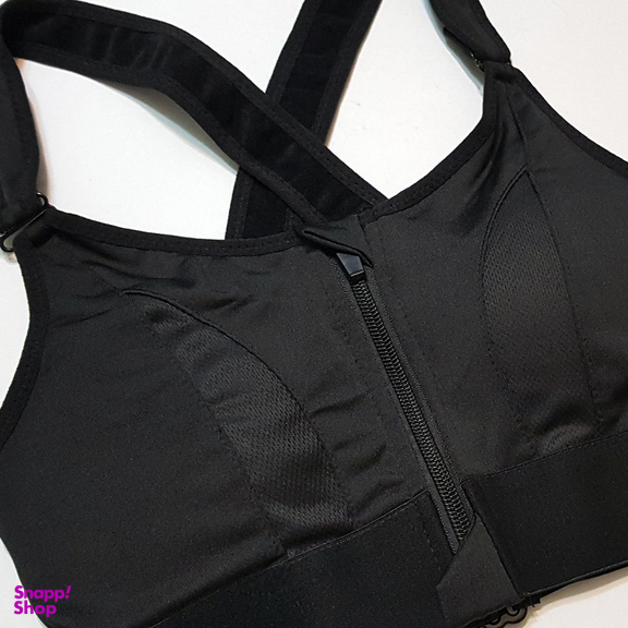 نیم تنه ورزشی زنانه ماییلدا مدل بند چسبی پددار پشت ضربدری کد 5166-805 رنگ مشکی