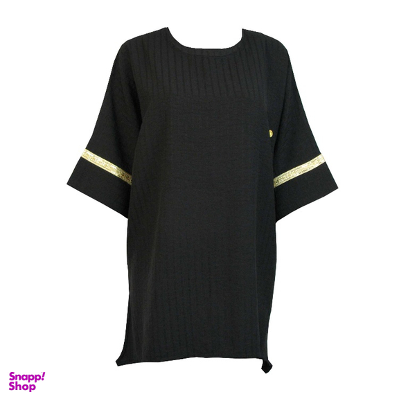 تونیک آستین سه ربع زنانه مدل شانتون 912 رنگ مشکی