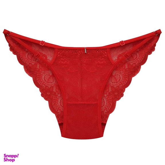 ست شورت و سوتین زنانه ماییلدا مدل فنردار گیپوری کد 4691-8585 رنگ قرمز