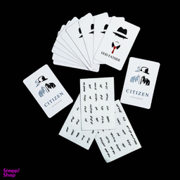 ماسک ایفای نقش مافیا مدل اشرافی بسته 12 عددی رنگ مشکی به همراه 30 کارت بازی