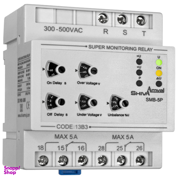 رله سوپر کنترل فاز شیوا امواج مدل SMB-5P کد 13B3