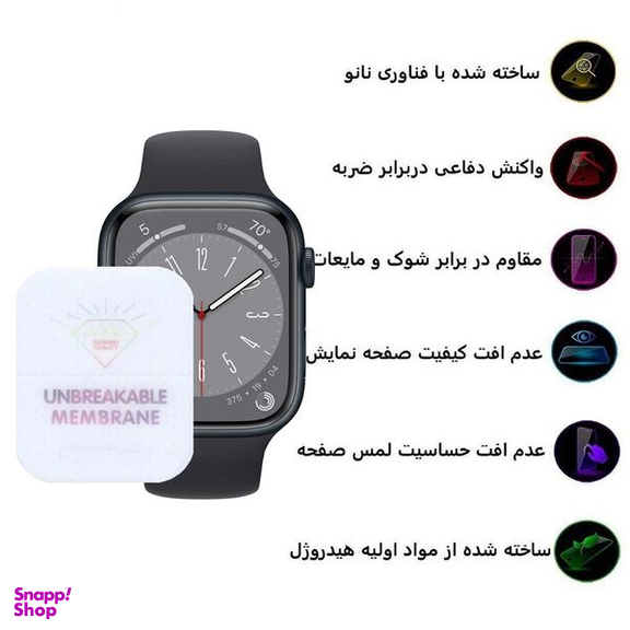 محافظ صفحه نمایش مات اپیکوی مدل Hydrogel-Matte مناسب برای اپل واچ 45 میلی متری سری 7 / 8 / 9