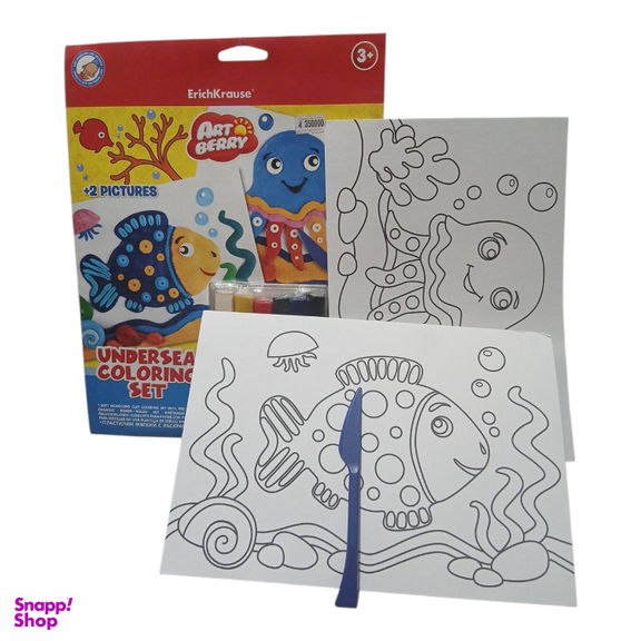 خمیر بازی 6 رنگ مدل نقاشی طرح دریایی