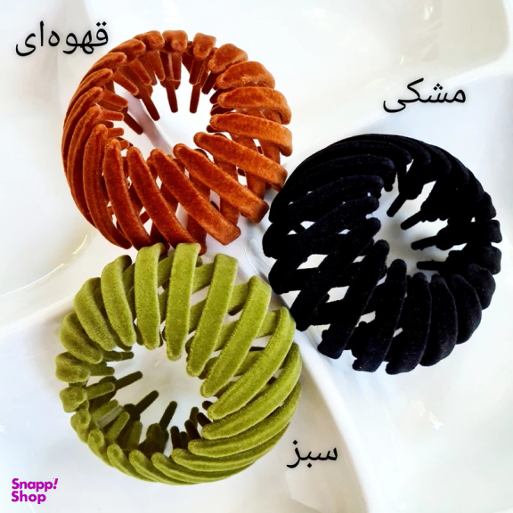 کلیپس مو زنانه مدل گوجه مخملی کد 1523