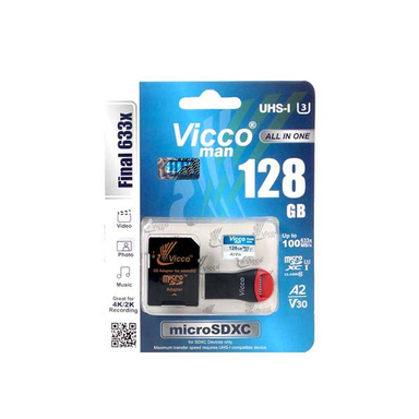 کارت حافظه micro SDXC ویکومن مدل 633X کلاس 10 استاندارد UHS-I U3 سرعت 100MBs