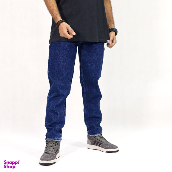 شلوار مام فیت مردانه کد 4055 رنگ آبی تیره