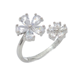 انگشتر زنانه طرح سواروسکی مدل گل کد flower1790