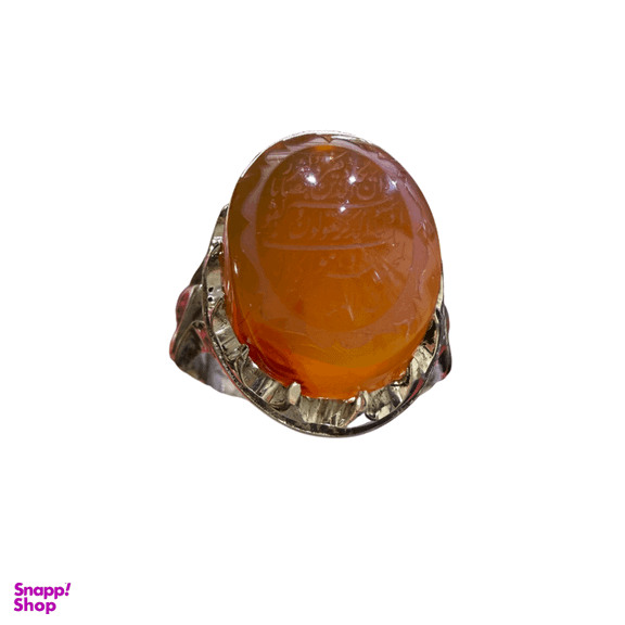 انگشتر نقره 925 عیار مردانه طرح عقیق خطاطی کد HOSS011