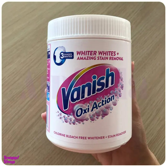 پودر لکه بر ونیش مدل oxi action مناسب لباس سفید