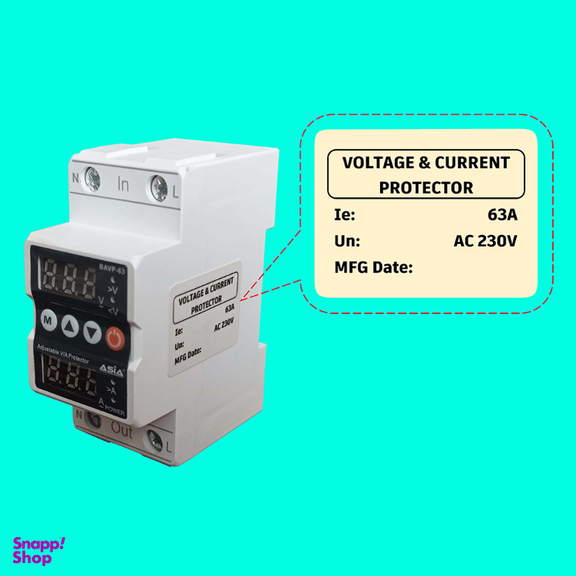 محافظ ولتاژ و جریان آسیا مدل 63 آمپر