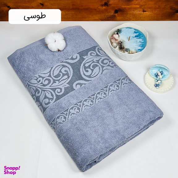 حوله حمامی دنیز طرح آنیسا سایز 100×160 سانتی متر