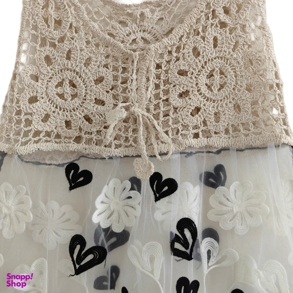 تاپ زنانه مدل دانتل پرو کد 07 رنگ کرم