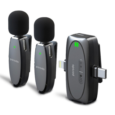 میکروفون بی سیم یقه‌ای پرودو مدل Lavalier Dual Mic PD2MLAVBK