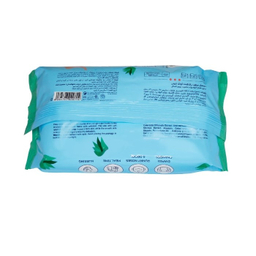 دستمال مرطوب کودک مدل aloe vera بسته 60 عددی