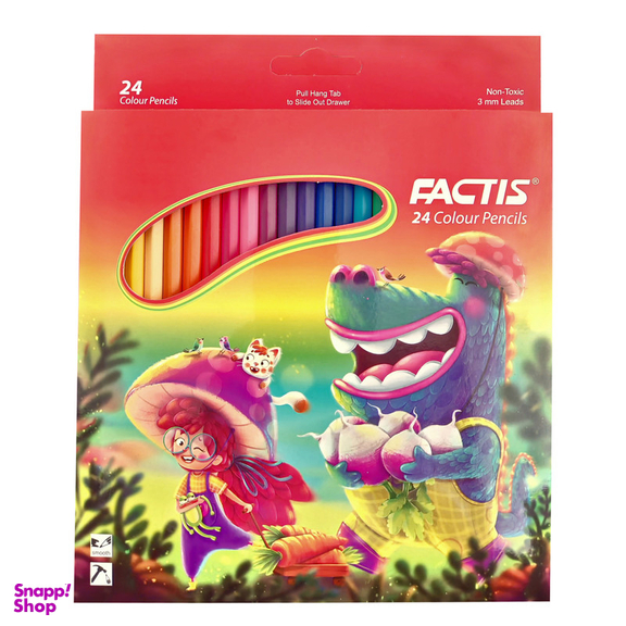 مداد رنگی 24 رنگ فکتیس مدل پسر قارچی