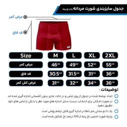 شورت مردانه تاپیک کد 1765041801 رنگ زرشکی بسته 2 عددی