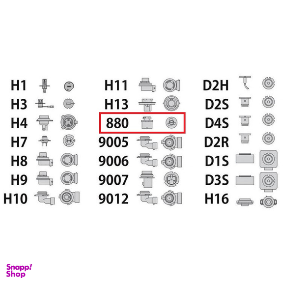 لامپ خودرو سام مدل 27W کد 880