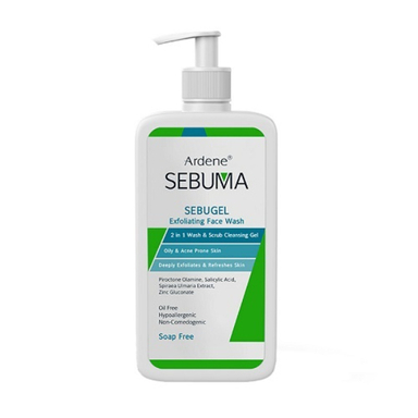 ژل شوینده و ساینده صورت آردن سبوما مدل سبوژل مناسب پوست چرب حجم 200 میلی لیتر