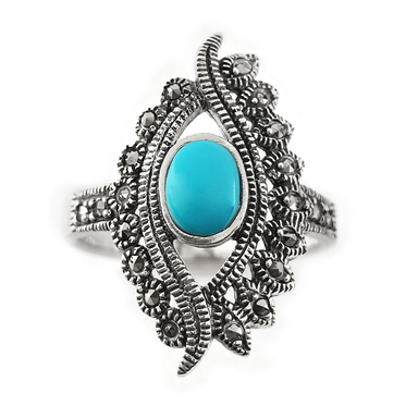 انگشتر نقره زنانه طرح چشم کد 12370