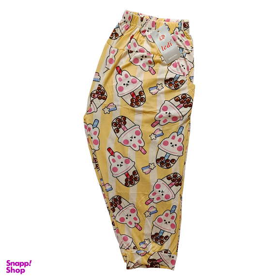 شلوارک گیاهی زنانه لیدی مدل عروسکی کد P08 رنگ زرد