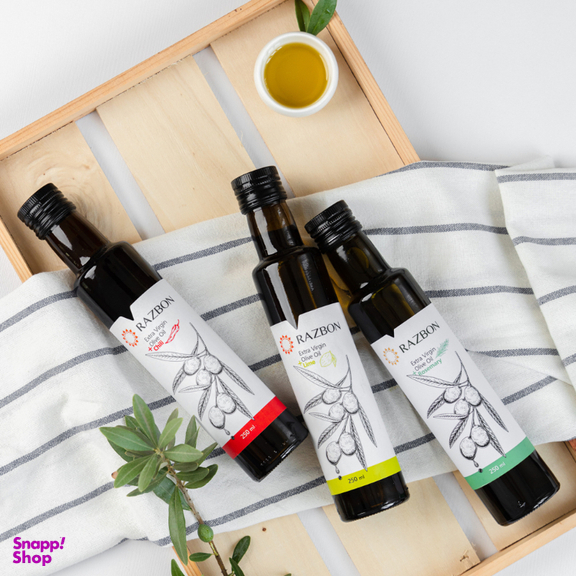 روغن زیتون فرابکر حاوی عصاره طبیعی رزماری رزبن حجم 250 میلی لیتر