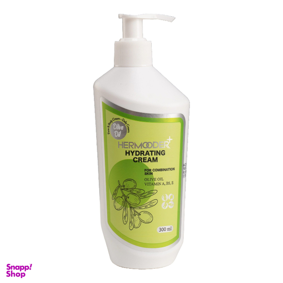 کرم مرطوب کننده و آبرسان هرمودر مدل آلوئه ورا مناسب پوست مختلط حجم 300 میلی لیتر