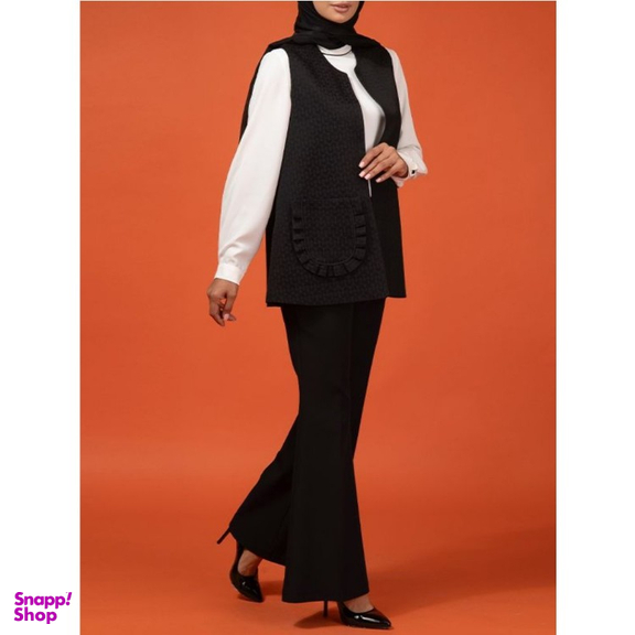 جلیقه رسمی زنانه برنس کد 70101 رنگ مشکی مات