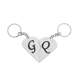 جاکلیدی گیلواره زراوشان مدل قلب دو تکه حرف G Q