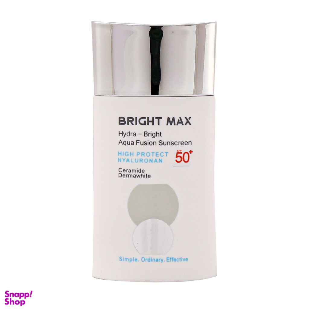 کرم ضد آفتاب بی رنگ برایت مکس مدل آکوا فیوژن با +SPF50 حجم 50 میلی لیتر
