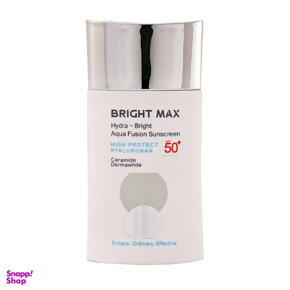 کرم ضد آفتاب بی رنگ برایت مکس مدل آکوا فیوژن با +SPF50 حجم 50 میلی لیتر