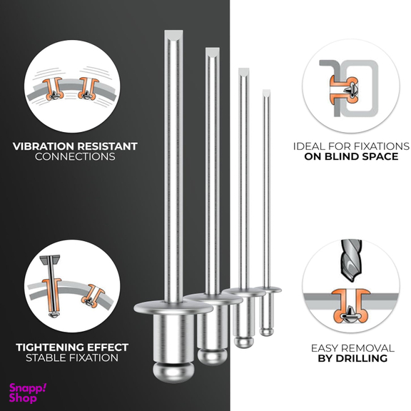 میخ پرچ هامر مدل 5x16mm بسته 25 عددی